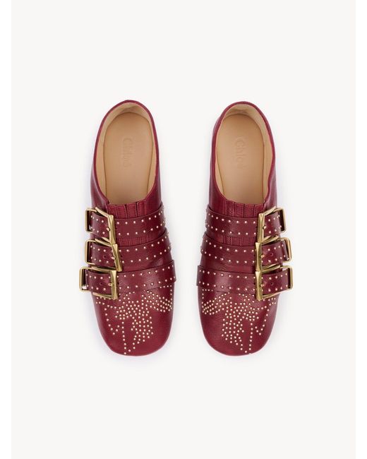 Chloé Red Chloé Susanna Flat Shoes