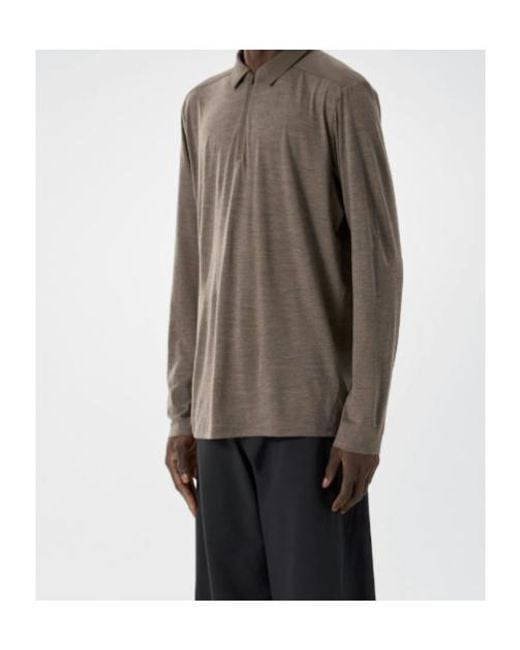 Veilance Gray Frame Polo Shirt Ls for men