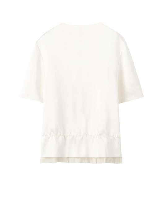 Totême  White Totême V-Neck Boxy T-Shirt