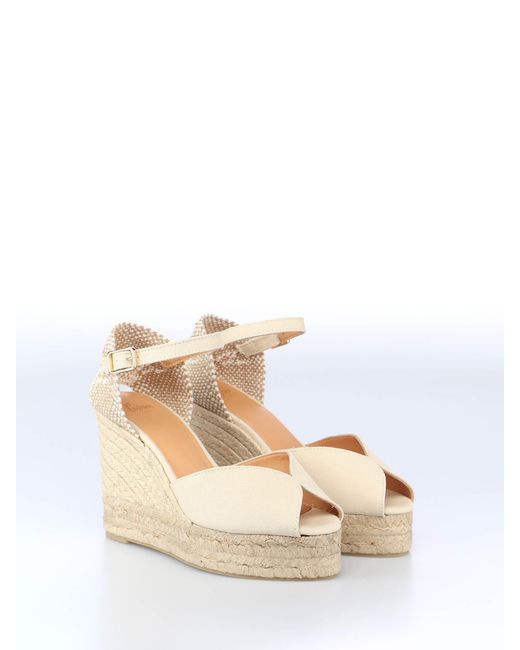 Castaner Natural Carol Canvas Wedge Espadrilles