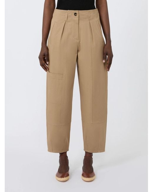 Max Mara Natural Autta Pleated High-Waist Pants
