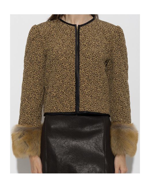 Valentino Green Crew Neck Long-Sleeved Casual Jacket