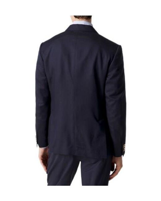 Lardini Blue Silk Blazer for men