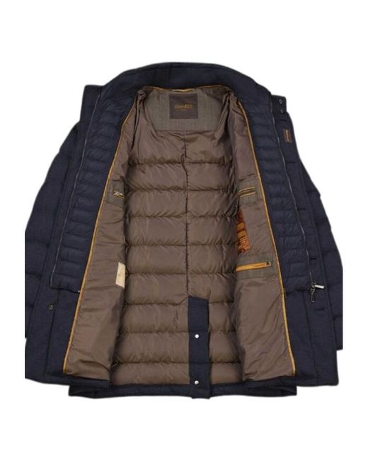 Moorer Blue Calegari Quilted Coat for men