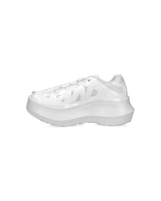 Comme des Garçons White Round-Toe Sneakers