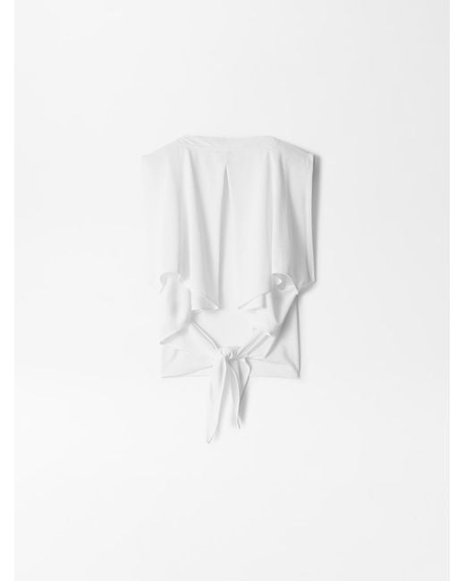 Jacquemus White Le Marcel Moisson Tie-Back Top