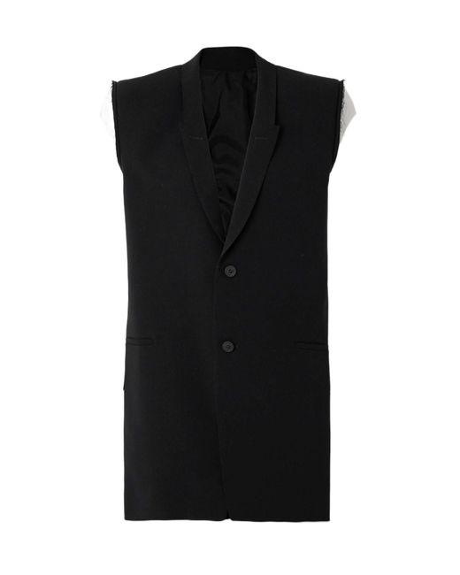 Rick Owens Black Sleeveless Vest