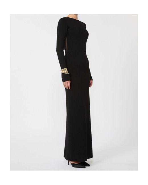Max Mara Black Viscose Yarn Dress