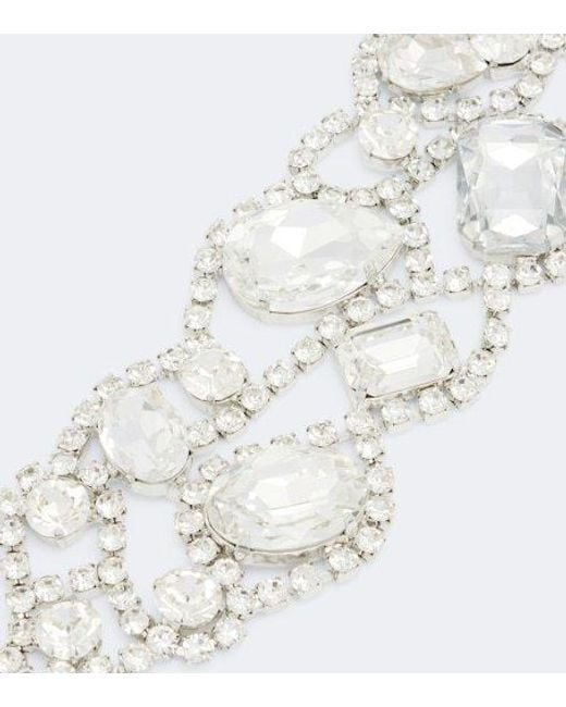 Magda Butrym White Crystal-Embellished Bracelet