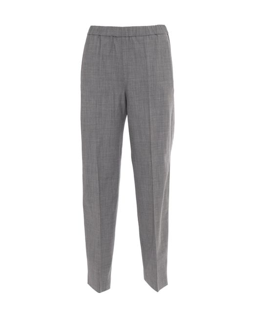 Fabiana Filippi Gray Straight-Leg Trousers