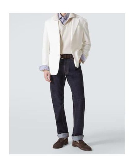 Dunhill White Cotton Piqué Blazer for men