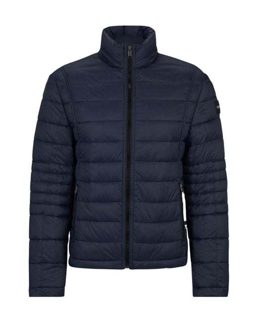 Boss Blue Slim-Fit Lightweight Quilted Jacket for men