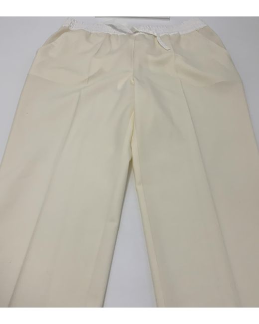 P.A.R.O.S.H. White Tapered Drawstring Trousers