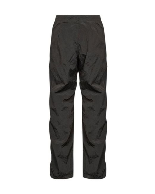 Stone Island Gray Logo Patch Wide Leg Pants for men