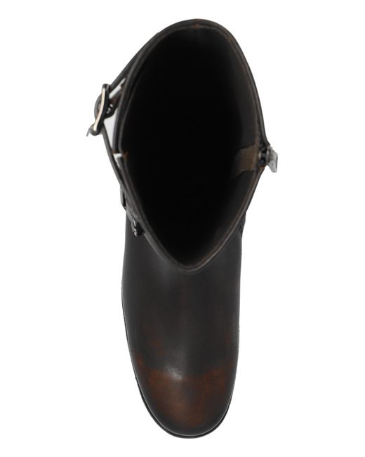 DSquared² Black Buckle Ankle Boots for men