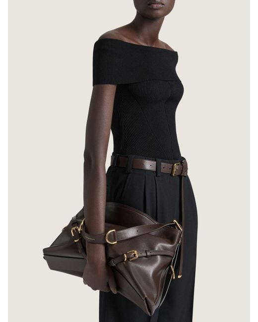 Givenchy Black Voyou Medium Shoulder Bag