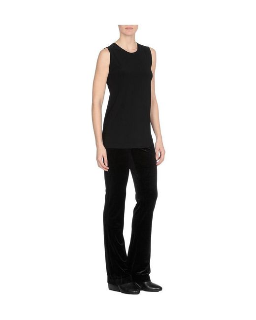 Norma Kamali Black Crewneck Sleeveless Tank Top