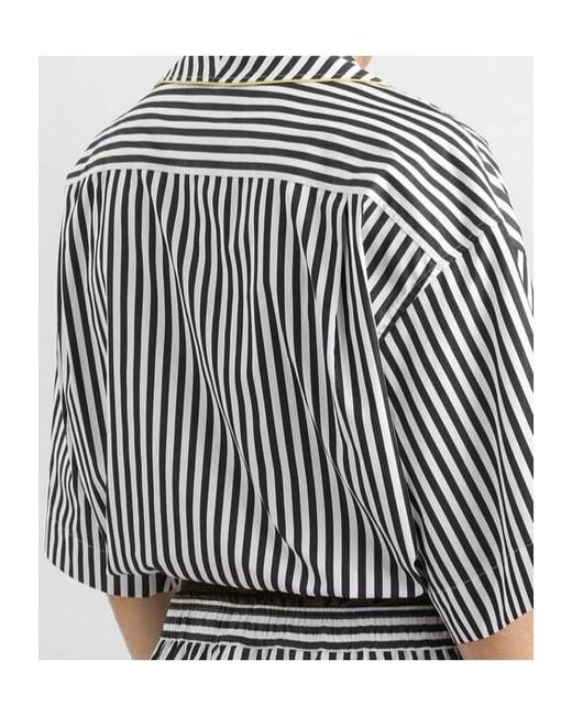 Dolce & Gabbana Gray Striped Poplin Shirt for men
