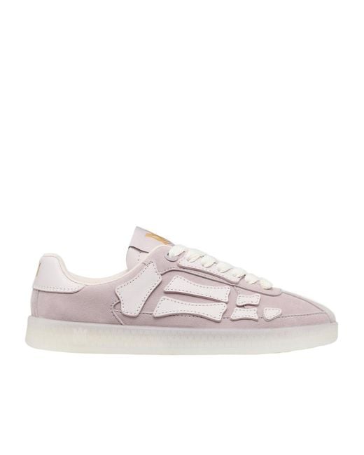 Amiri Pink Pacific Bones Low-Top Sneakers