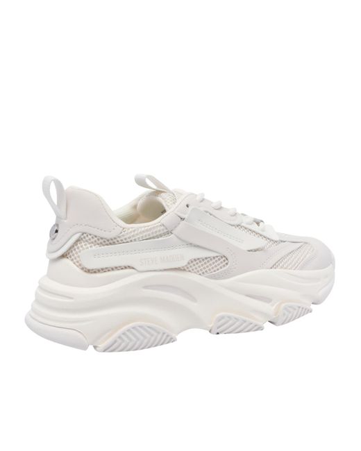 Steve Madden White Possession Sneakers
