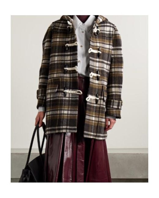 Co. Black Plaid Toggle Fastened Hooded At