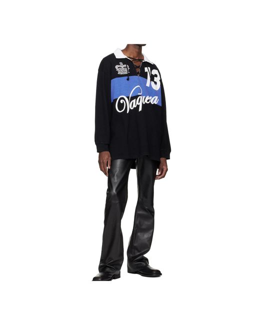VAQUERA Black Long-Sleeves Polo Top for men