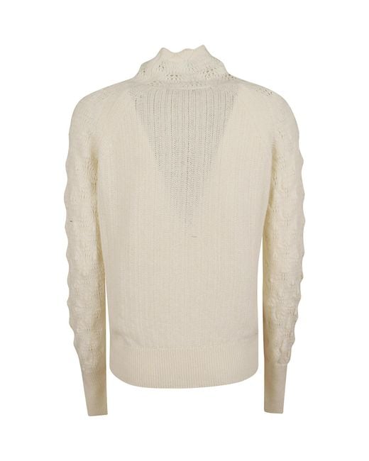 Ermanno Scervino White Long-Sleeved Sweater