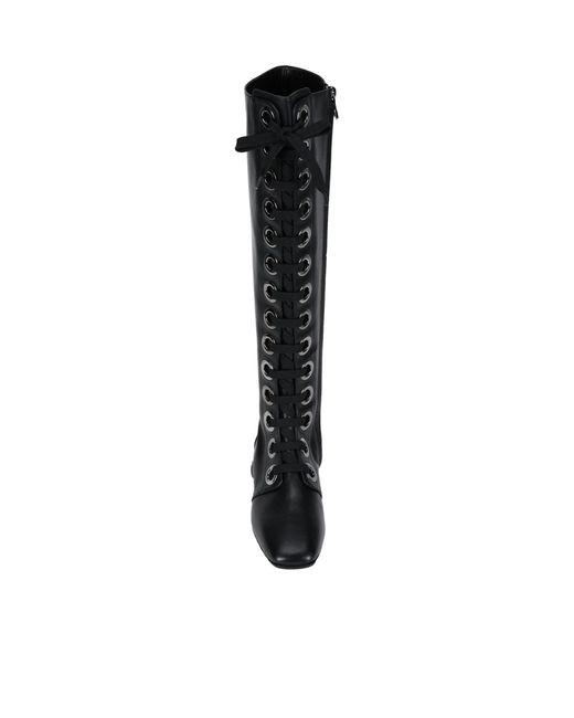 Dolce & Gabbana Black Minimalist Square-Toe Tall Boots