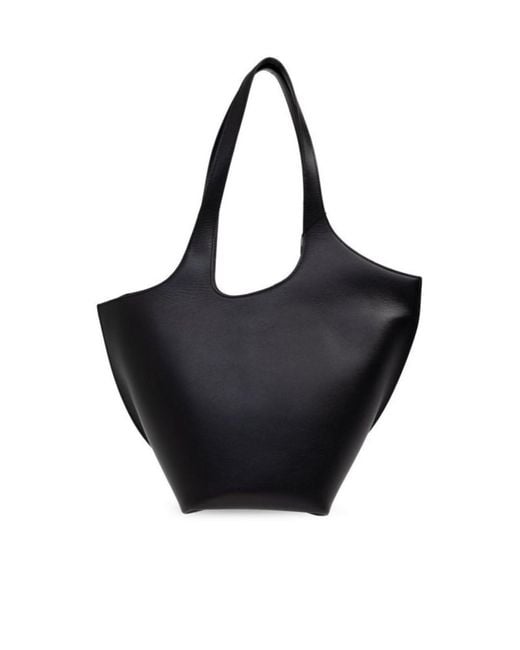 The Attico Black The La Scoop Asymmetric Medium Shopper Bag