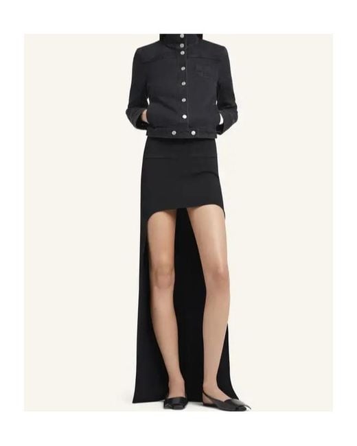 Courreges Black Courrèges Cropped Logo Denim Jacket