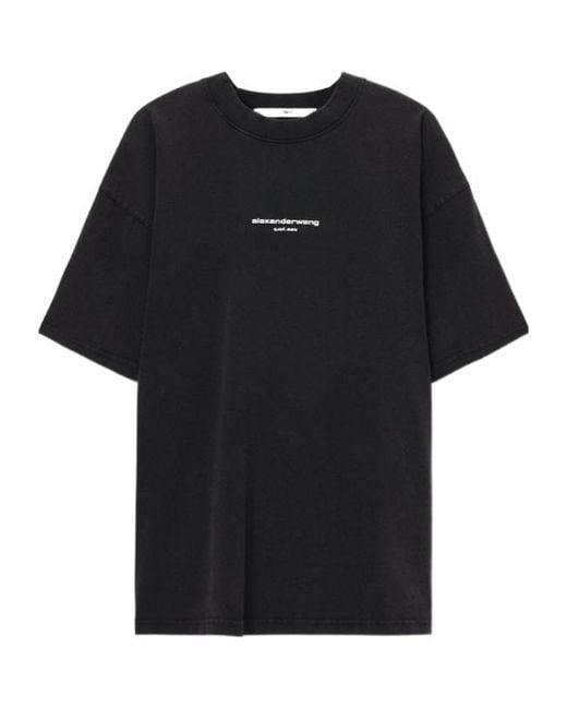 Alexander Wang Black Crewneck Short-Sleeved T-Shirt for men