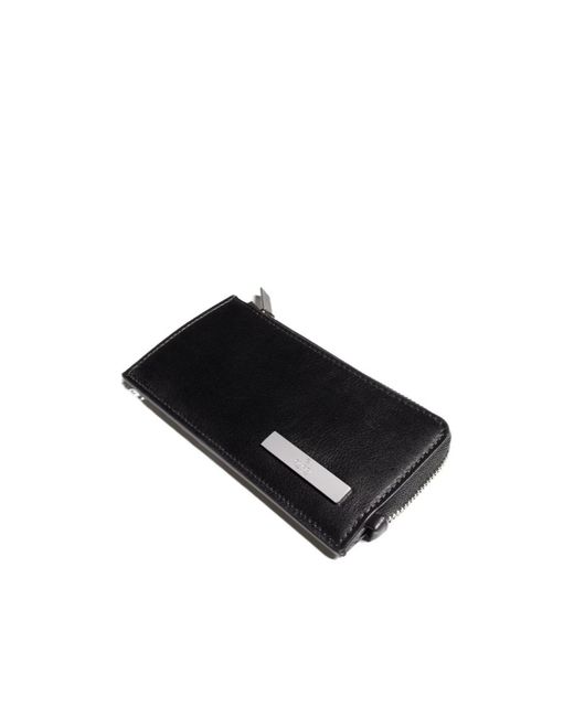 Gucci Black Card Holder With Metal Tag for men