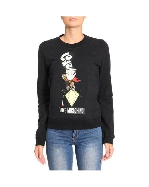 Moschino Black Logo Printed Hoodie