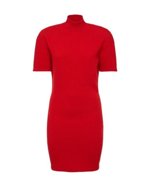 Jacquemus Red La Robe Maille Castagna Wool Mini Dress