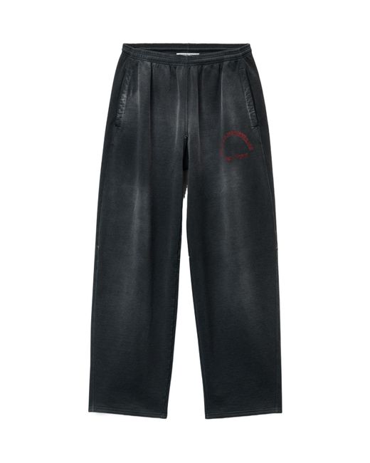 T By Alexander Wang Blue Graphic Articulated Trousers