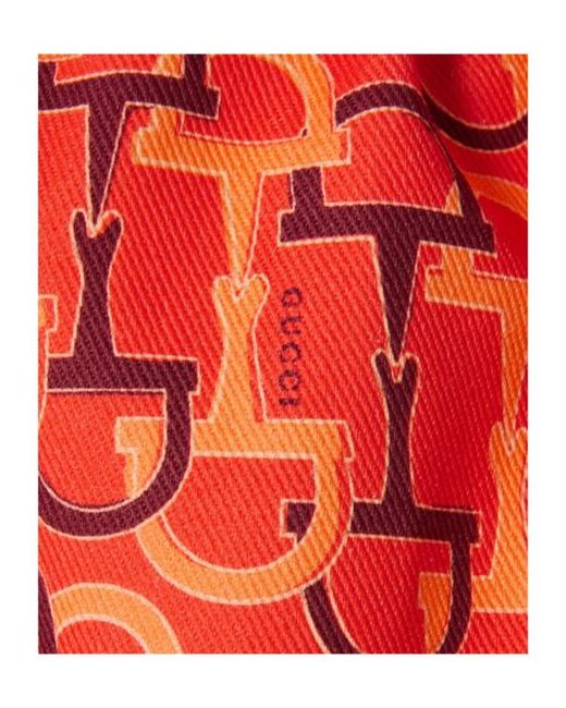 Gucci Red Horsebit Printed Mini Skirt