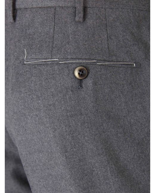 PT01 Gray Tapered Trousers for men