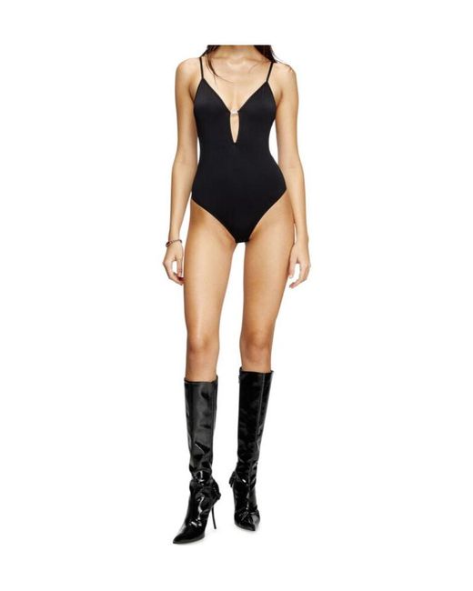 DIESEL Blue Ufby Oval-D Bodysuit