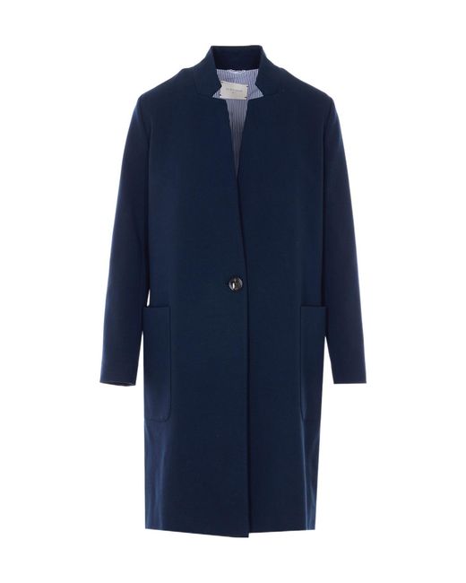 Circolo 1901 Blue Single-Breasted Coat