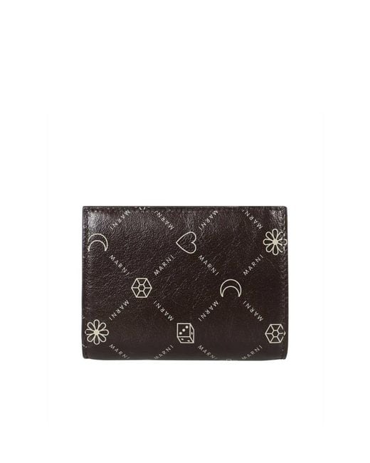 Marni Black Folding Wallet