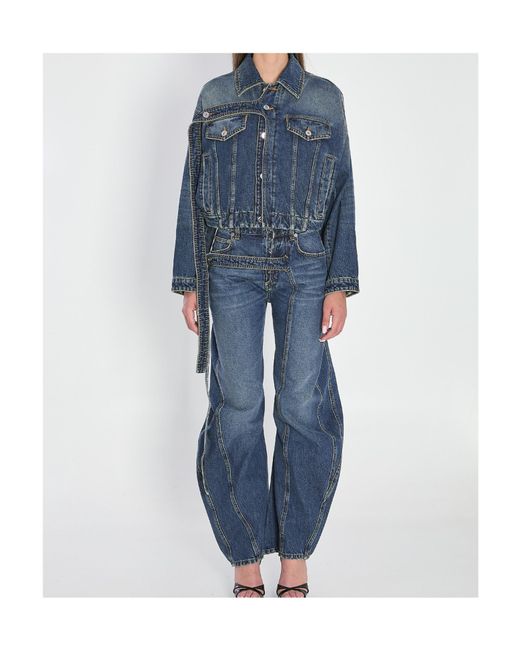 Jean Paul Gaultier Blue Strap Jeans