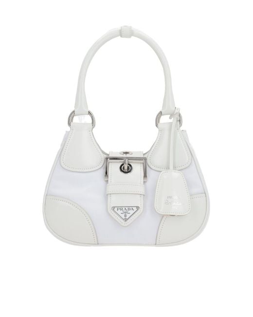 Prada White Moon Re-Nylon Mini Bag