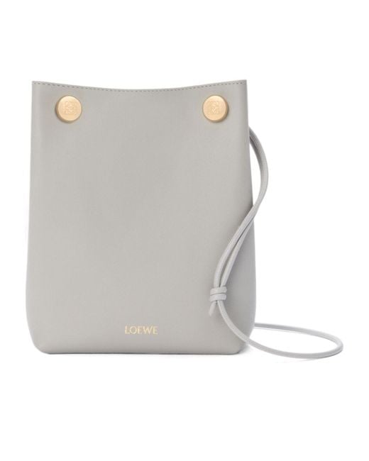 Loewe Gray Logo Shoulder Bag