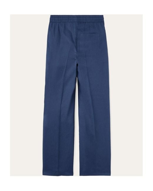 Loro Piana Blue Logo Casual Pants for men