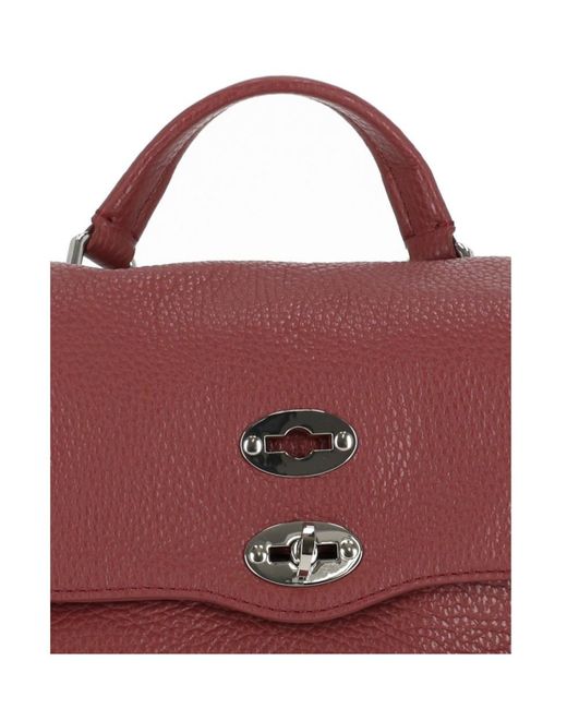 Zanellato Red Stud-Detailed Twist-Lock Baby Tote Bag