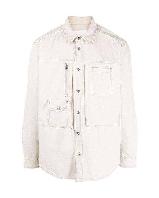 Isabel Marant White Button-Up Shirt Jacket for men