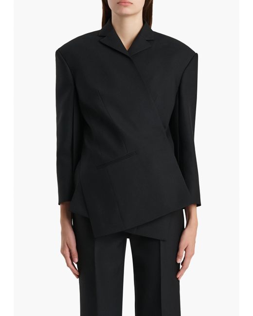 Khaite Black Palto Jacket