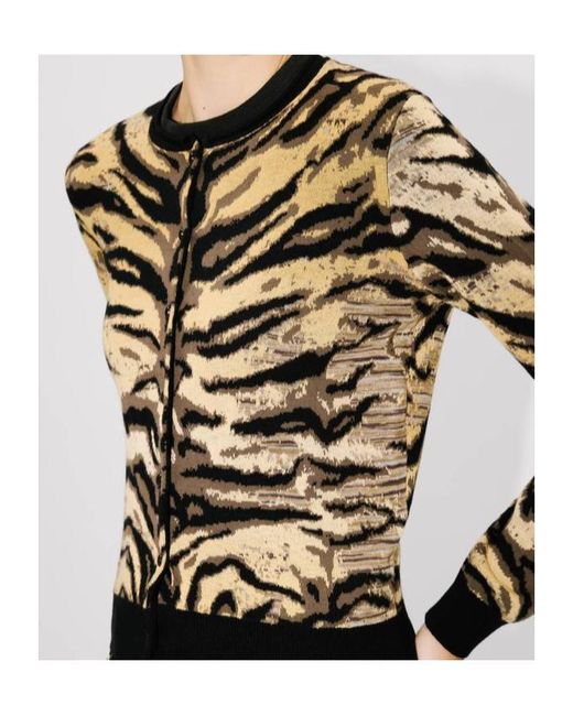 KENZO Multicolor Tiger Crewneck Buttoned Cardigan