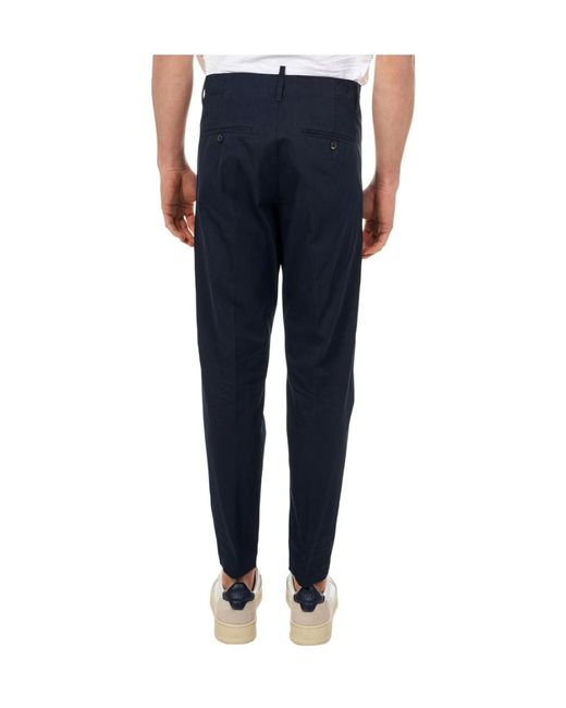 DSquared² Blue Cropped Tapered Pants for men