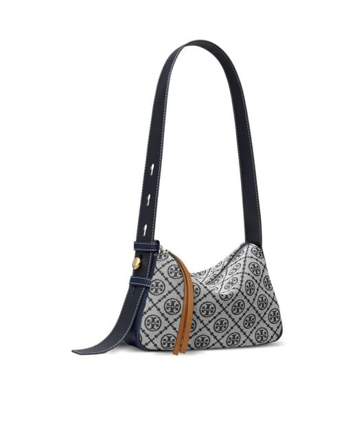 Tory Burch White Small Romy T Monogram Shoulder Bag